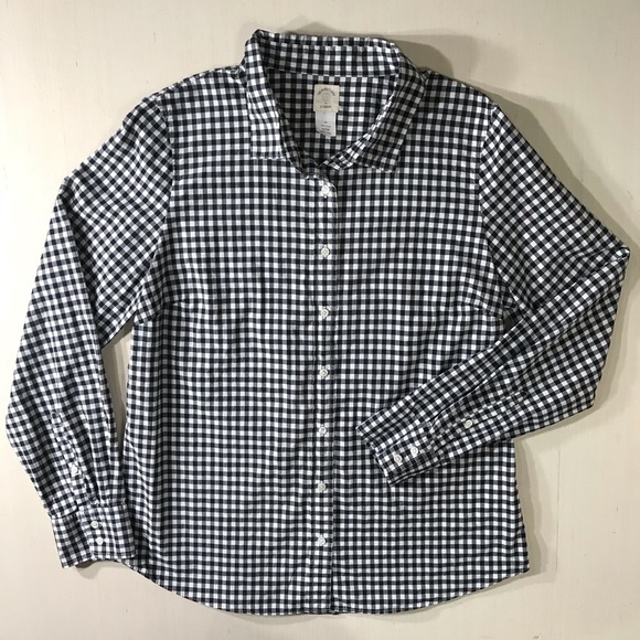 SOLD-J. Crew Check Print Perfect Buttondown Shirt - Picture 2 of 5